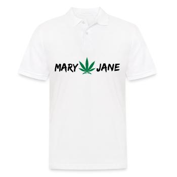 MARY JANE CANNABIS MAUVAISE 420 - Polo Homme - blanc - Devant - Kai (181cm)