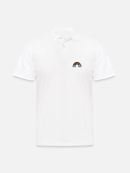 Rainbow - Männer Poloshirt - Weiß