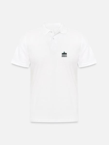 Berlin - Männer Poloshirt - Weiß