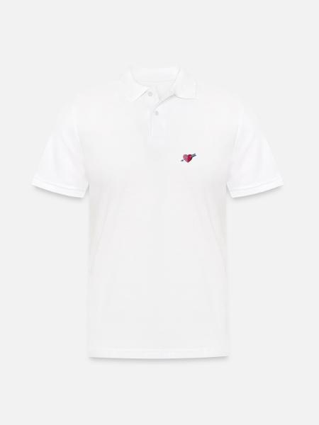 Heart - Männer Poloshirt - Weiß