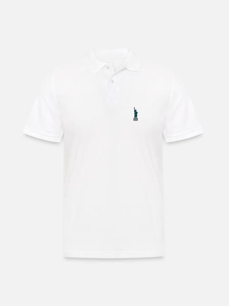 New York - Männer Poloshirt - Weiß