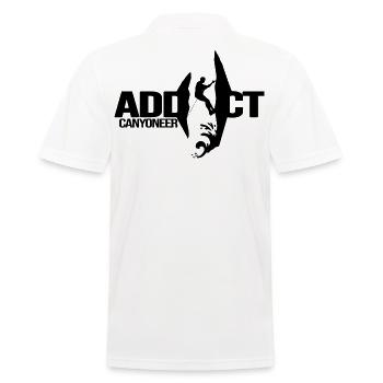 canyoning-addict canyoneering canyon - Men's Polo Shirt - white - Back - Kai (181cm)