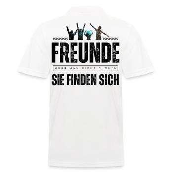Beste Freunde FREUND Kumpel Kumpels - Männer Poloshirt - Weiß - Hinten - Kai (181cm)