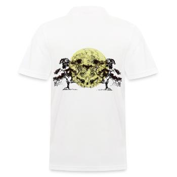 Moon, Forest, Trees, Nature, Botany, Flora - Men's Polo Shirt - white - Back - Kai (181cm)