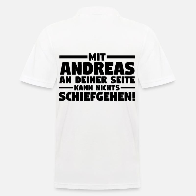 Vorname Andreas - Männer Poloshirt - Weiß