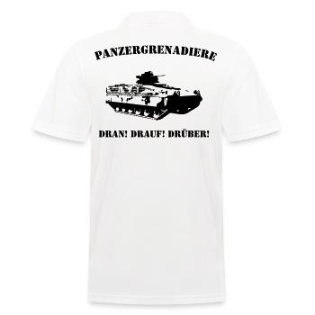 Panzergrenadiere Logo - Männer Poloshirt - Weiß - Hinten - Kai (181cm)