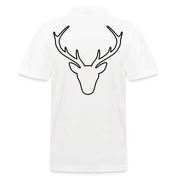 Cerf bois chasseur chasse sauvage cadeau - Polo Homme - blanc - Dos - Kai (181cm)