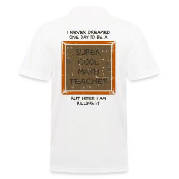 mathematics - Men's Polo Shirt - white - Back - Kai (181cm)