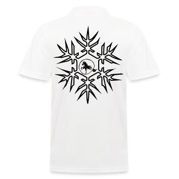 Islandpferd mit Eiskristall tolles Wintermotiv - Men's Polo Shirt - white - Back - Kai (181cm)