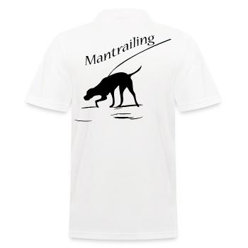 Mantrailing - Männer Poloshirt - Weiß - Hinten - Kai (181cm)