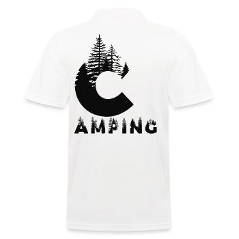 camping - Men's Polo Shirt - white - Back - Kai (181cm)