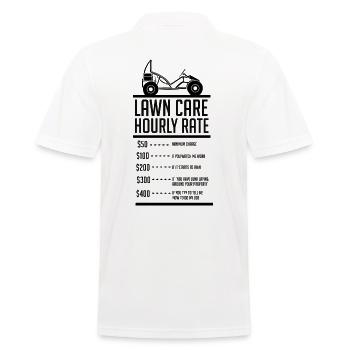 Garden lawn mowing mower hourly wage - Men's Polo Shirt - white - Back - Kai (181cm)