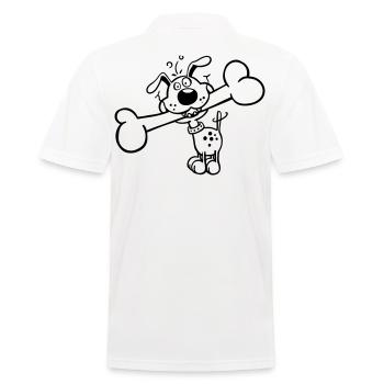 Drôle Chien - Polo Homme - blanc - Dos - Kai (181cm)