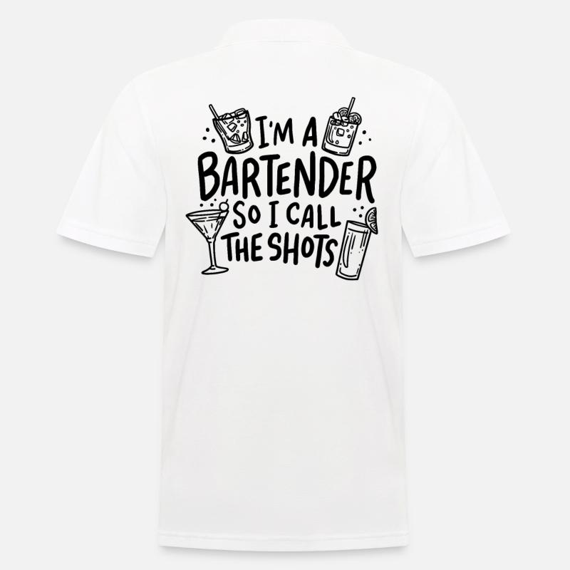 Barkeeper Kellner Drinks - Männer Poloshirt - Weiß