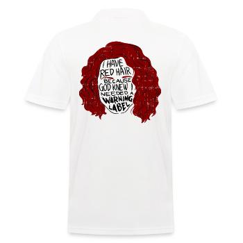 Rote Haare Frauen - Männer Poloshirt - Weiß - Hinten - Kai (181cm)