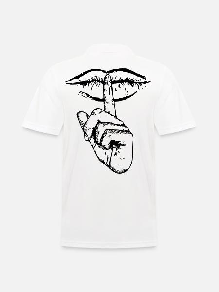Mouth Shut - Männer Poloshirt - Weiß