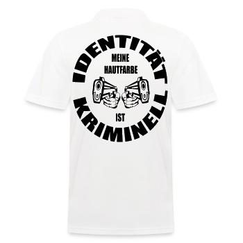 Identität ist keine Hautfarbe Satire Design - Männer Poloshirt - Weiß - Hinten - Kai (181cm)