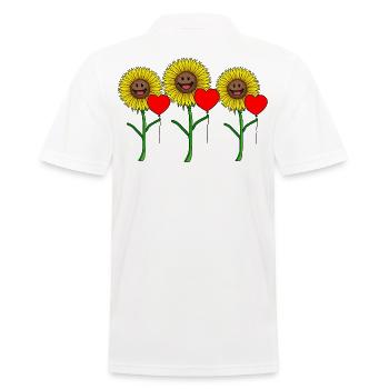 Félicitations Cadeau d’anniversaire fleur - Polo Homme - blanc - Dos - Kai (181cm)