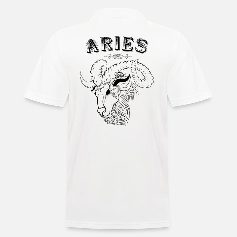 Aries Sternzeichen Widder - Männer Poloshirt - Weiß