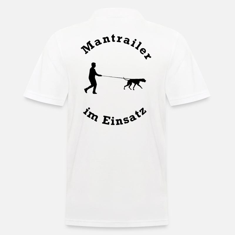 MANTRAILER IM EINSATZ - Männer Poloshirt - Weiß