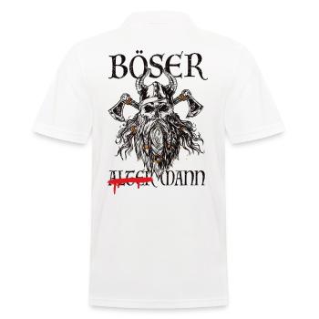 Böser Wikinger-Krieger Grafik - Männer Poloshirt - Weiß - Hinten - Kai (181cm)