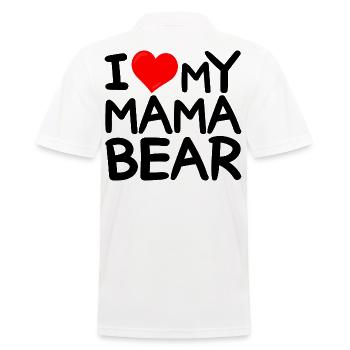 J'adore Ma Maman Ours - J'aime Ma Maman Ours - Polo Homme - blanc - Dos - Kai (181cm)