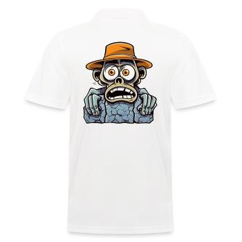 Explorateur mort avec chapeau et regard d’os - Polo Homme - blanc - Dos - Kai (181cm)