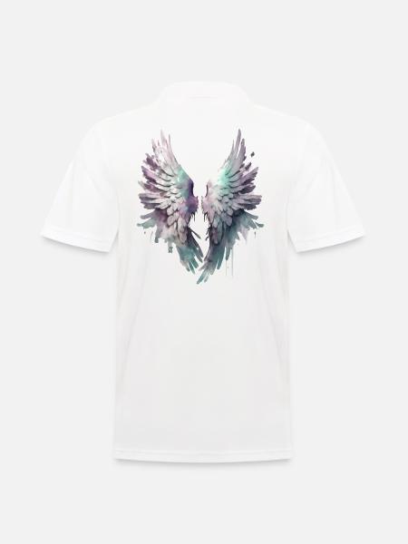 Ailes Aquarelle Pastel - Polo Homme - blanc
