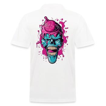 Crâne coloré avec motif acrylique - Polo Homme - blanc - Dos - Kai (181cm)