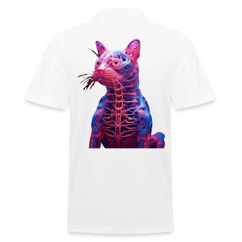 Sculpture De Chat Anatomie Lumineuse - Polo Homme - blanc - Dos - Kai (181cm)