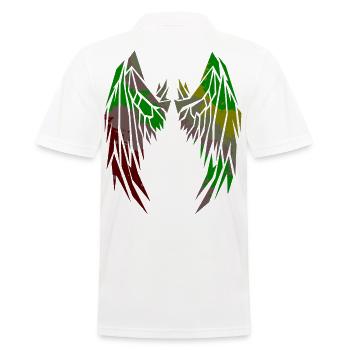 2reborn Wings Engelflügel modern art 3 - Männer Poloshirt - Weiß - Hinten - Kai (181cm)