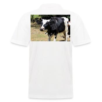 Kuh Poster - Männer Poloshirt - Weiß - Hinten - Kai (181cm)