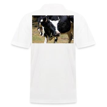 Kuh Poster - Männer Poloshirt - Weiß - Hinten - Kai (181cm)