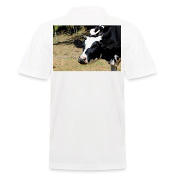 Kuh Poster - Männer Poloshirt - Weiß - Hinten - Kai (181cm)