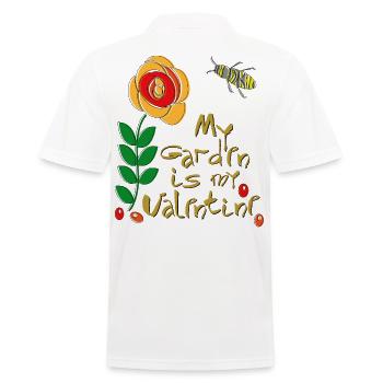 my Garden is my Valentine - Männer Poloshirt - Weiß - Hinten - Kai (181cm)