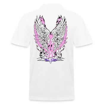 2reborn Angelwings fire blades 2 - Männer Poloshirt - Weiß - Hinten - Kai (181cm)