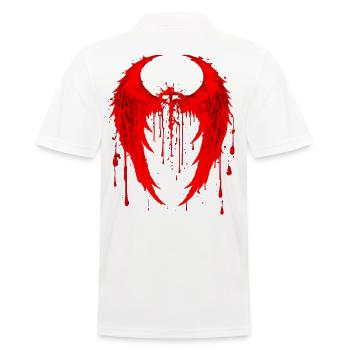 2reborn Angelwings blood 5 - Männer Poloshirt - Weiß - Hinten - Kai (181cm)