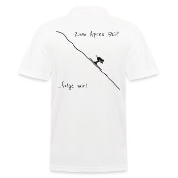 apres ski folge mir schihütte schifahren winter - Männer Poloshirt - Weiß - Hinten - Kai (181cm)