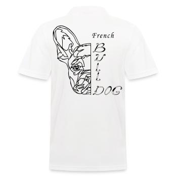 French Bulldog - Men's Polo Shirt - white - Back - Kai (181cm)