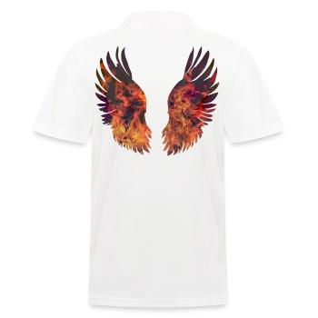 Bright Burning Wings - Men's Polo Shirt - white - Back - Kai (181cm)