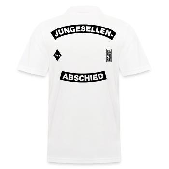 Bachelor Party Frame (Bachelor Party MC Rocker Style) - Men's Polo Shirt - white - Back - Kai (181cm)