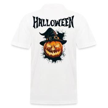 halloween, citrouille, sorcellerie, faire peur - Polo Homme - blanc - Dos - Kai (181cm)