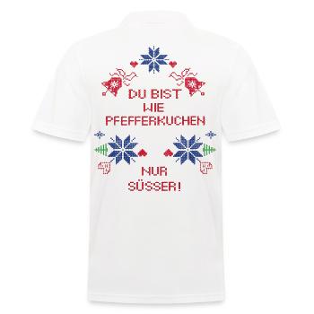 Pfefferkuchen Advent - Männer Poloshirt - Weiß - Hinten - Kai (181cm)