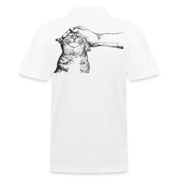 LE CHAT HEUREUX - Polo Homme - blanc - Dos - Kai (181cm)