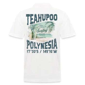 Teahupoo Polynesia Tahiti - Polo Homme - blanc - Dos - Kai (181cm)