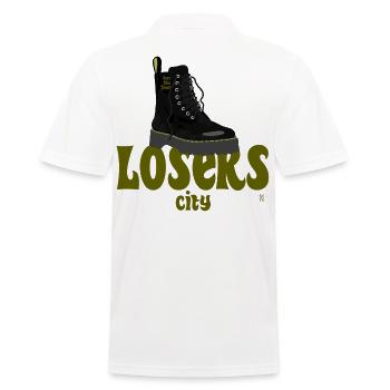 Hasse diese Stadt Verlierer Stadt Doku-Ausgabe - Männer Poloshirt - Weiß - Hinten - Kai (181cm)