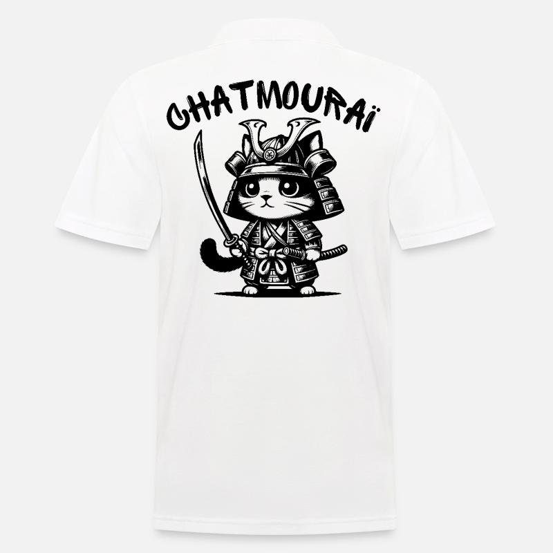 chat, chat mignon, chat doux - Polo Homme - blanc