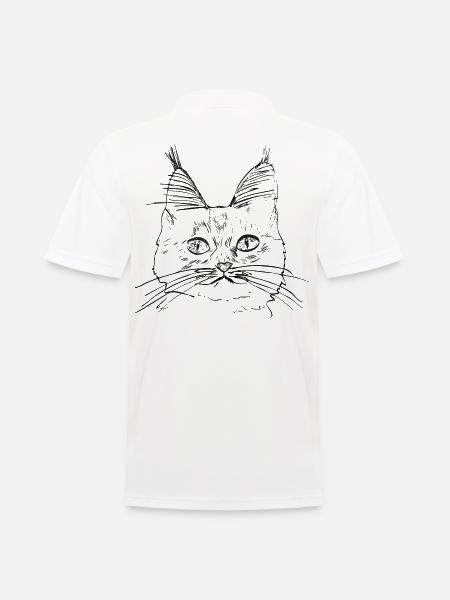 Chat de race - Polo Homme - blanc