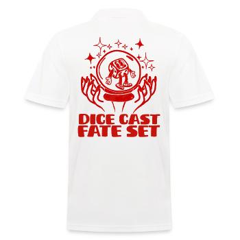 The die is cast, fate is sealed - Men's Polo Shirt - white - Back - Kai (181cm)