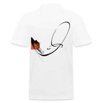 Dance of Lines - Men's Polo Shirt - white - Back - Kai (181cm)